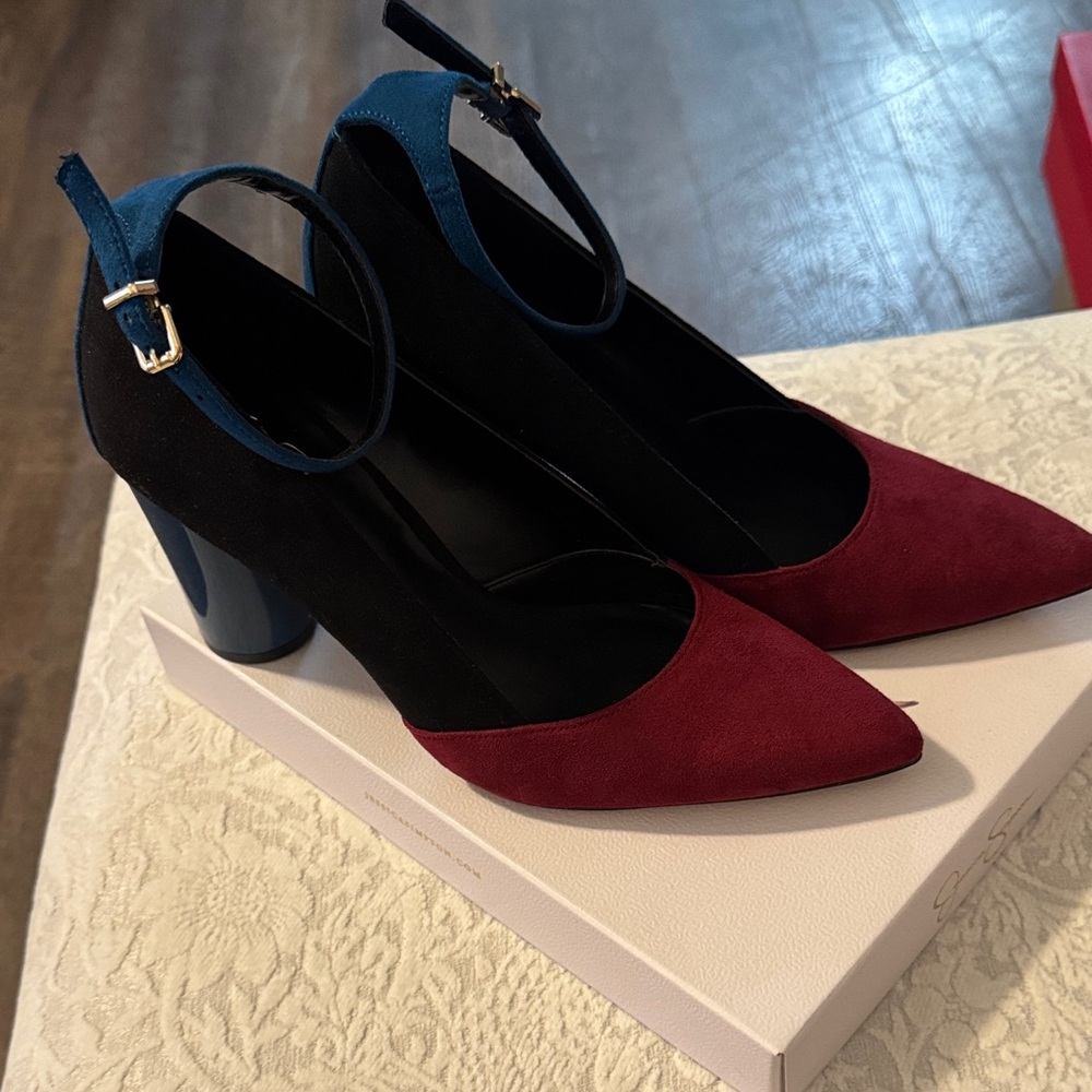 No. 6 Red and Blue Heels